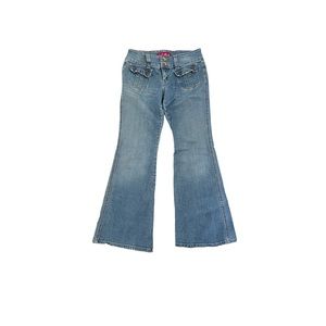 y2k low rise flare glo jeans